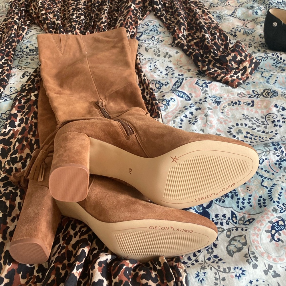Gibson and Latimer knee high boots size 8. Brand new. Never worn.